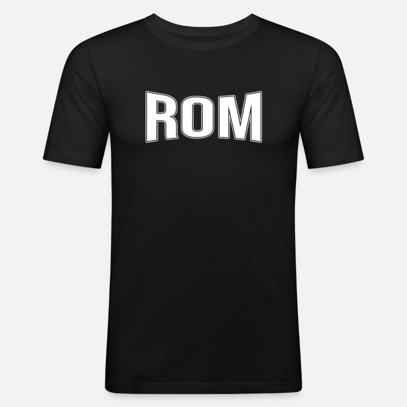 Rom - Männer Slim Fit T-Shirt - Schwarz