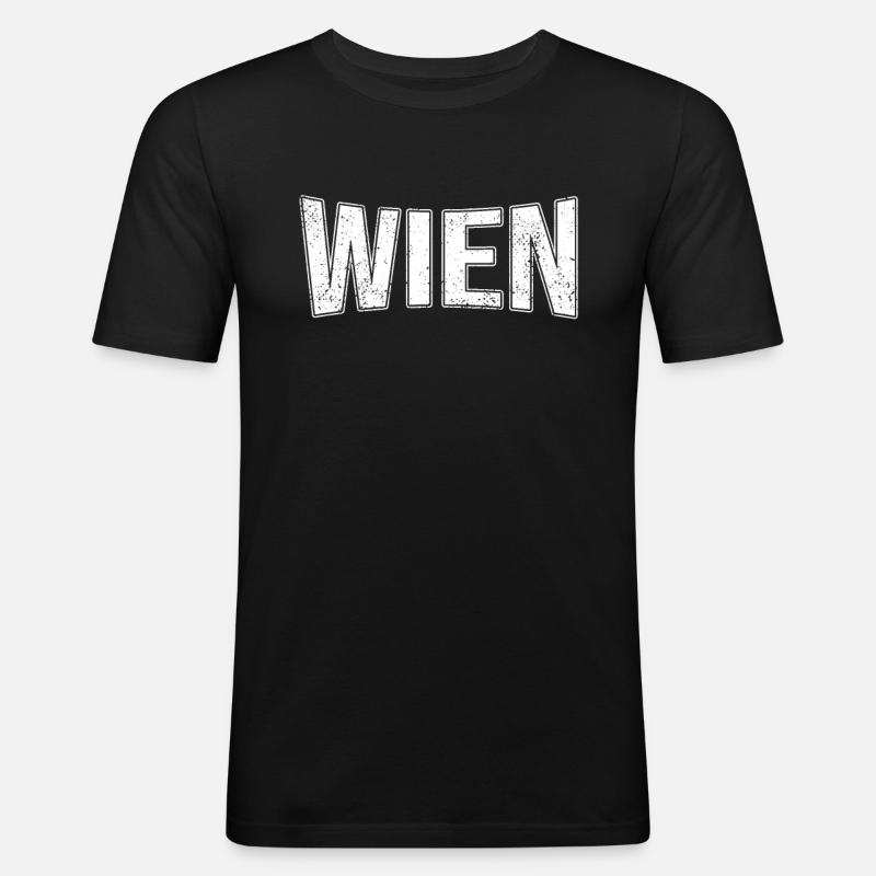 Wien - Männer Slim Fit T-Shirt - Schwarz