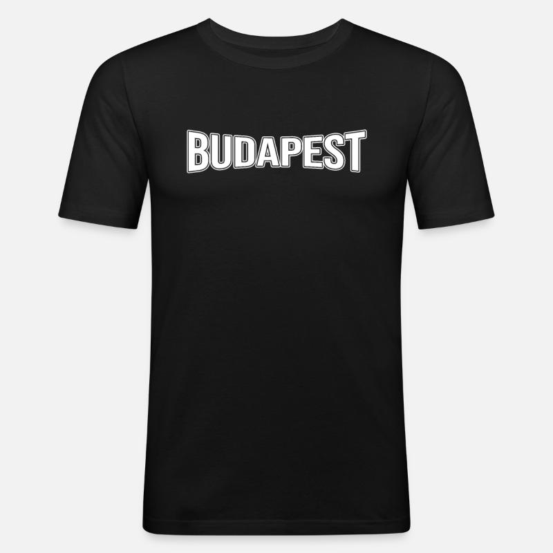 Budapest - Männer Slim Fit T-Shirt - Schwarz