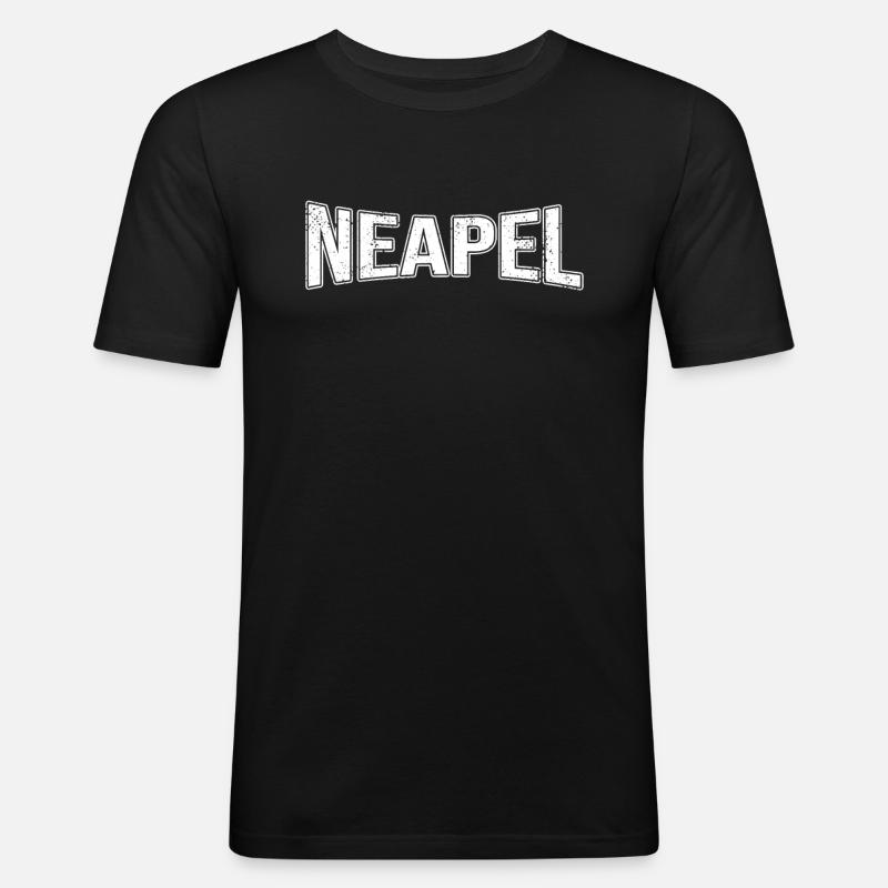 Neapel - Männer Slim Fit T-Shirt - Schwarz