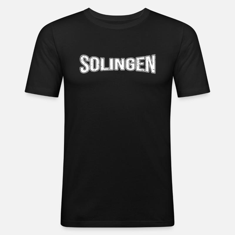 Solingen - Männer Slim Fit T-Shirt - Schwarz