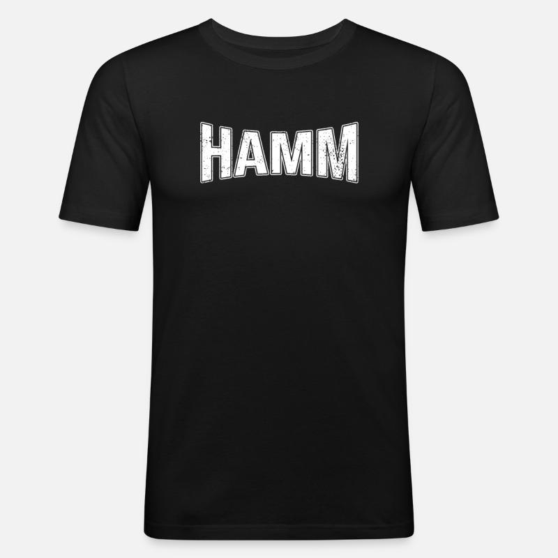 Hamm - Männer Slim Fit T-Shirt - Schwarz