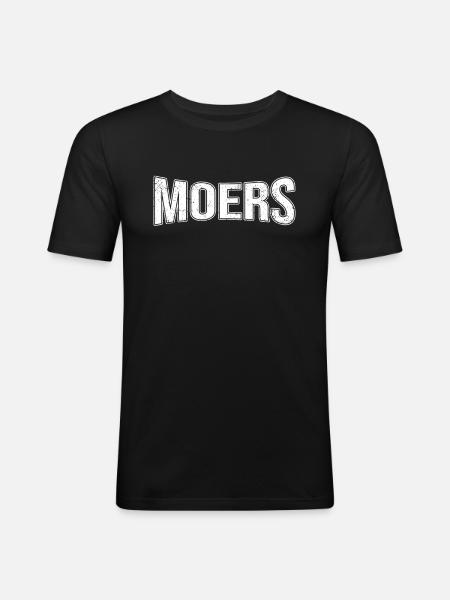 Moers - Männer Slim Fit T-Shirt - Schwarz
