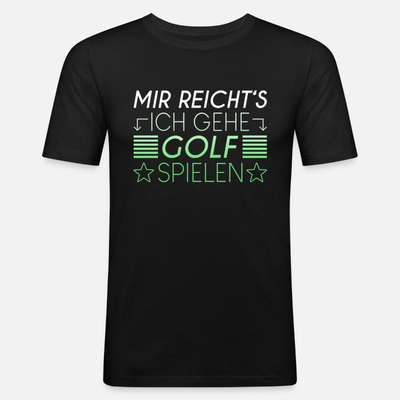 Golf Spruch - Männer Slim Fit T-Shirt - Schwarz
