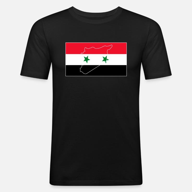 Irak Flagge - Männer Slim Fit T-Shirt - Schwarz
