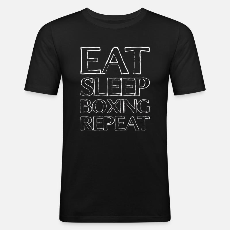 Eating Sleeping Boxes - Men's Slim Fit T-Shirt - black