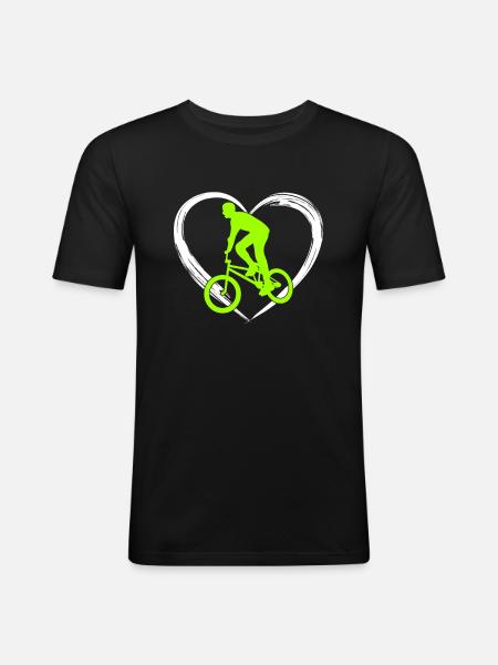 bmx love - Men's Slim Fit T-Shirt - black