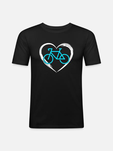 Bike love - Men's Slim Fit T-Shirt - black