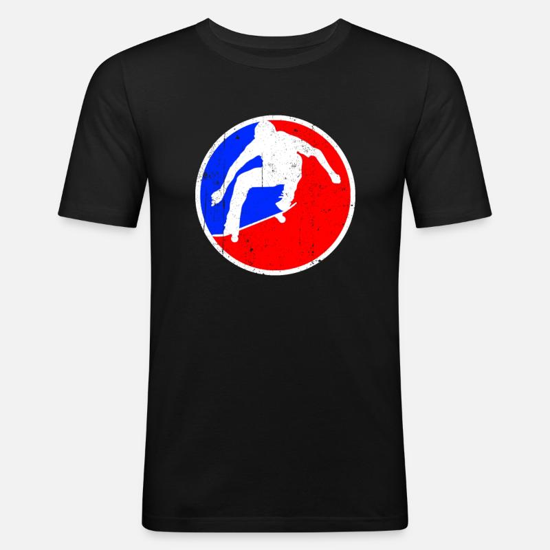 Skating Logo - Men's Slim Fit T-Shirt - black