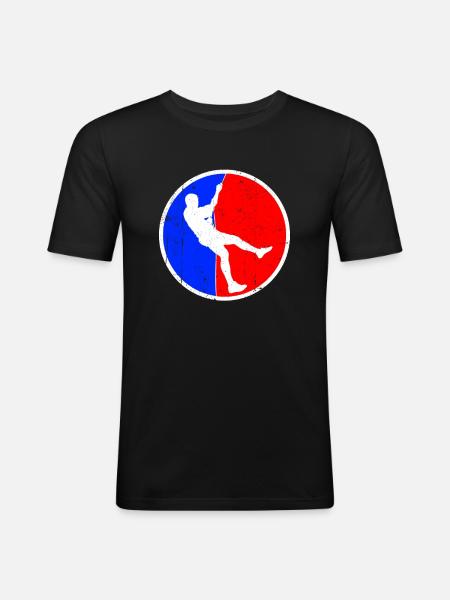 Climbing Logo - Men's Slim Fit T-Shirt - black