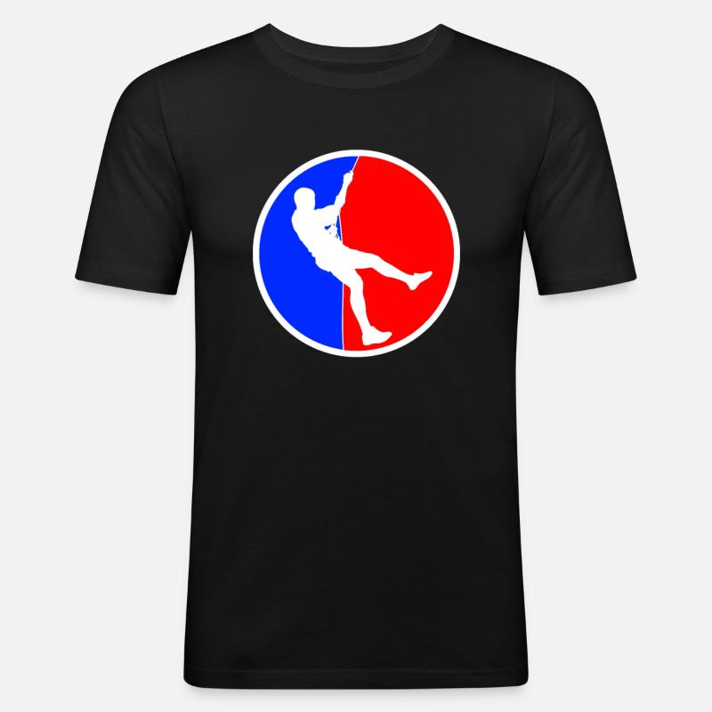 Climbing Logo - Men's Slim Fit T-Shirt - black