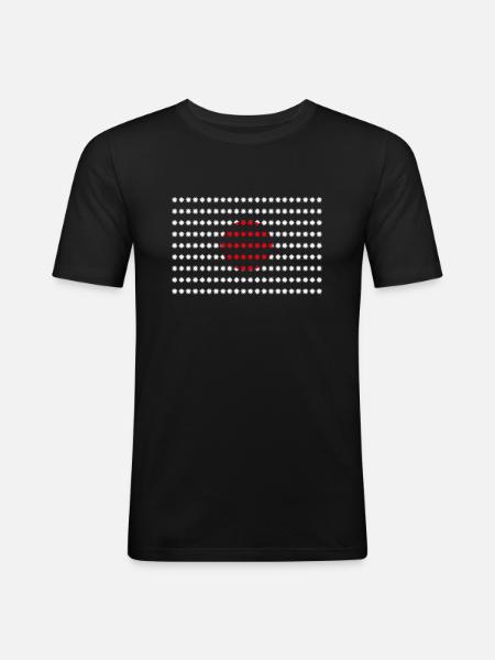 Drapeau du Japon - T-shirt près du corps Homme - noir