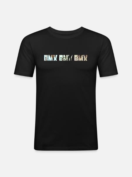 BMX - Männer Slim Fit T-Shirt - Schwarz