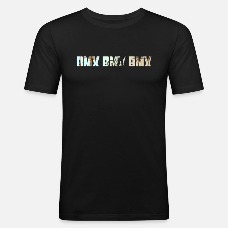 BMX - Männer Slim Fit T-Shirt - Schwarz