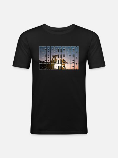 alpinisme - T-shirt près du corps Homme - noir