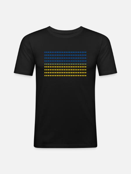 Ukraine flag - Men's Slim Fit T-Shirt - black