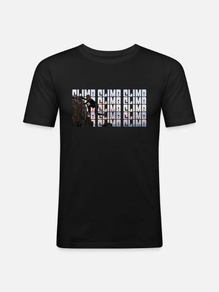 grimper - T-shirt près du corps Homme - noir