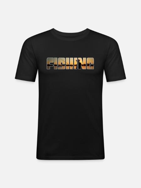 Angling - Men's Slim Fit T-Shirt - black