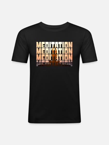 Meditation - Men's Slim Fit T-Shirt - black