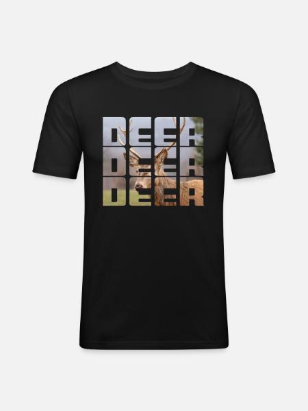 Deer - Men's Slim Fit T-Shirt - black