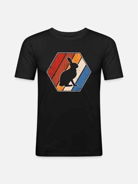 Rabbit Retro - Men's Slim Fit T-Shirt - black