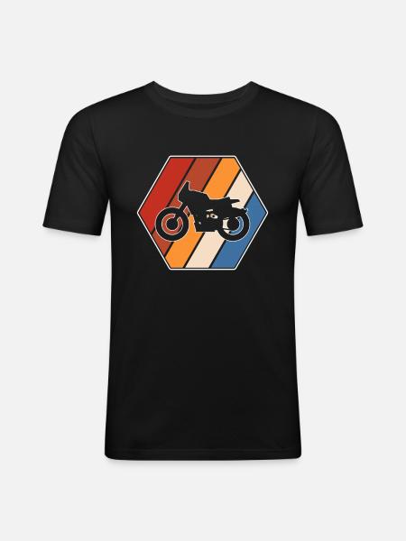 Motorcycle retro - Men's Slim Fit T-Shirt - black
