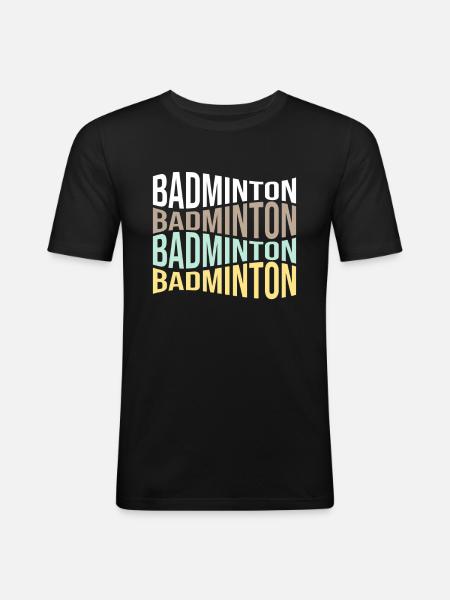 Badminton - Männer Slim Fit T-Shirt - Schwarz