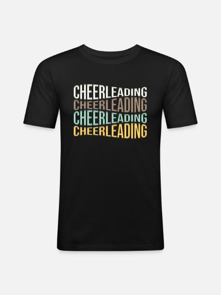 cheerleading - T-shirt près du corps Homme - noir
