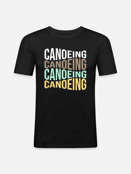 Canoeing - Men's Slim Fit T-Shirt - black