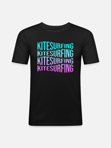 Kite Surfing - Men's Slim Fit T-Shirt - black