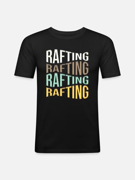 rafting - T-shirt près du corps Homme - noir