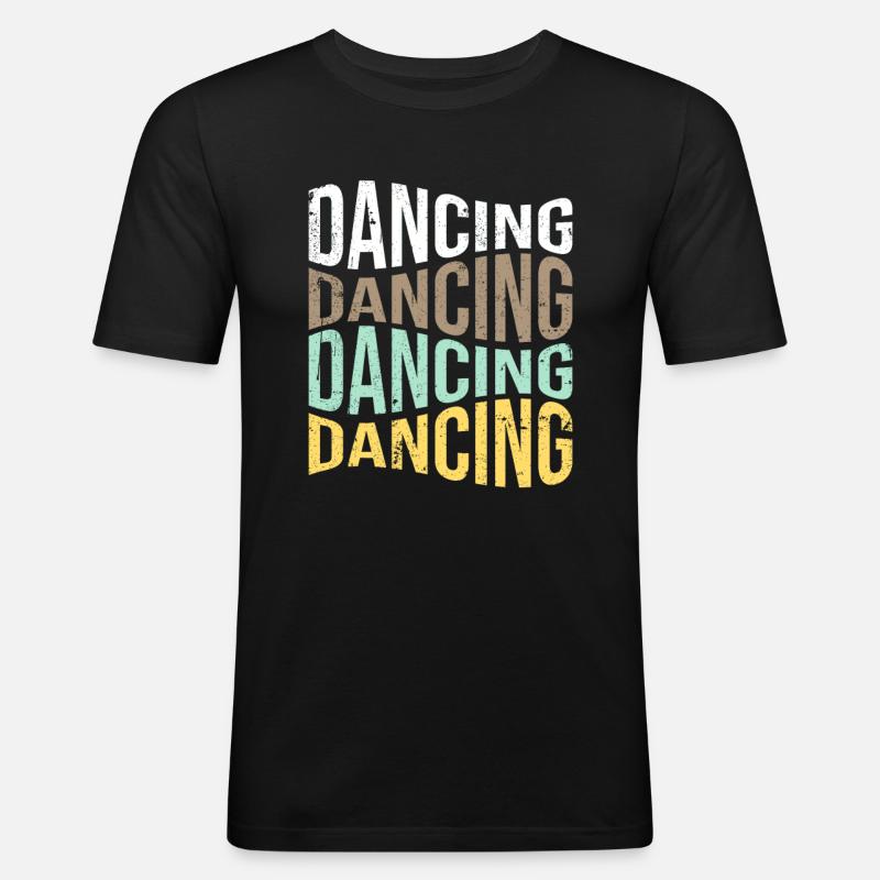 Tanzen - Männer Slim Fit T-Shirt - Schwarz