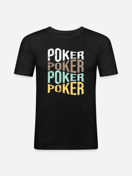 poker - Men's Slim Fit T-Shirt - black