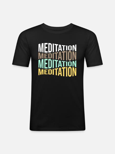 meditation - Men's Slim Fit T-Shirt - black