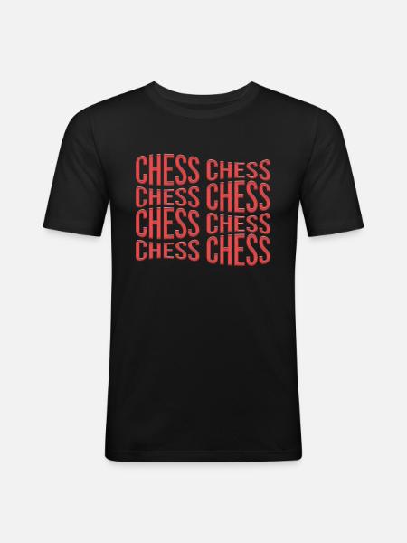 Échecs - T-shirt près du corps Homme - noir