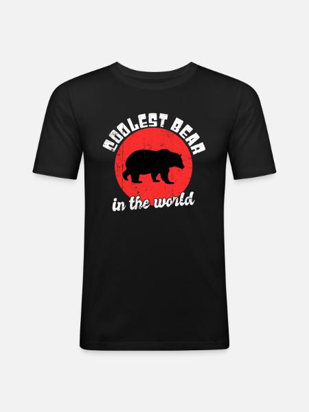 Cool bear saying - Men's Slim Fit T-Shirt - black