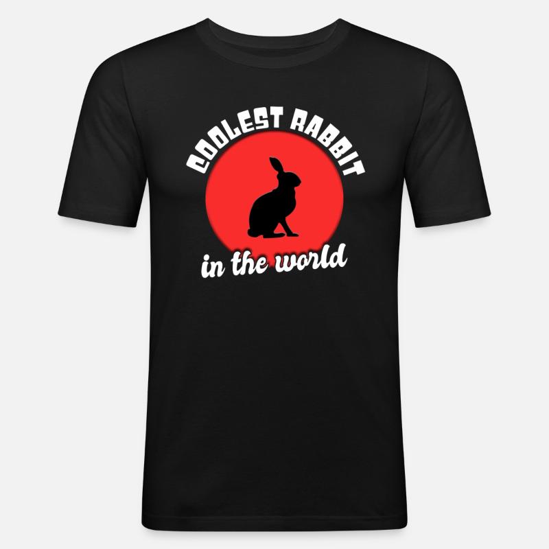 Cool rabbit saying - Men's Slim Fit T-Shirt - black
