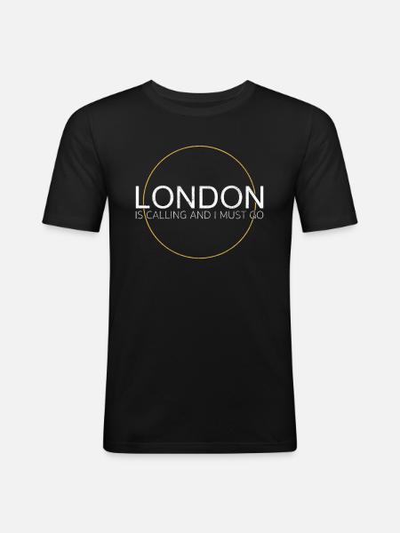 London Quote - Men's Slim Fit T-Shirt - black