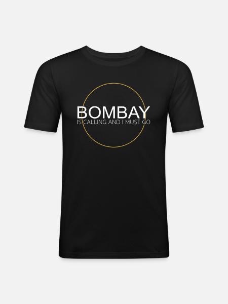 Bombay Saying - Men's Slim Fit T-Shirt - black
