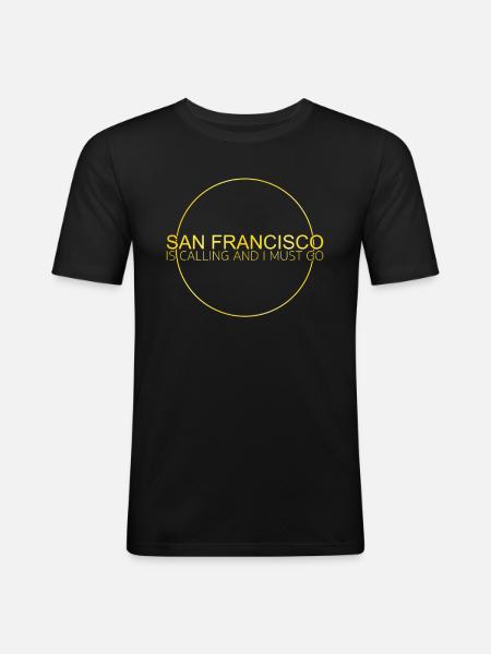 San Francisco Quote - Men's Slim Fit T-Shirt - black