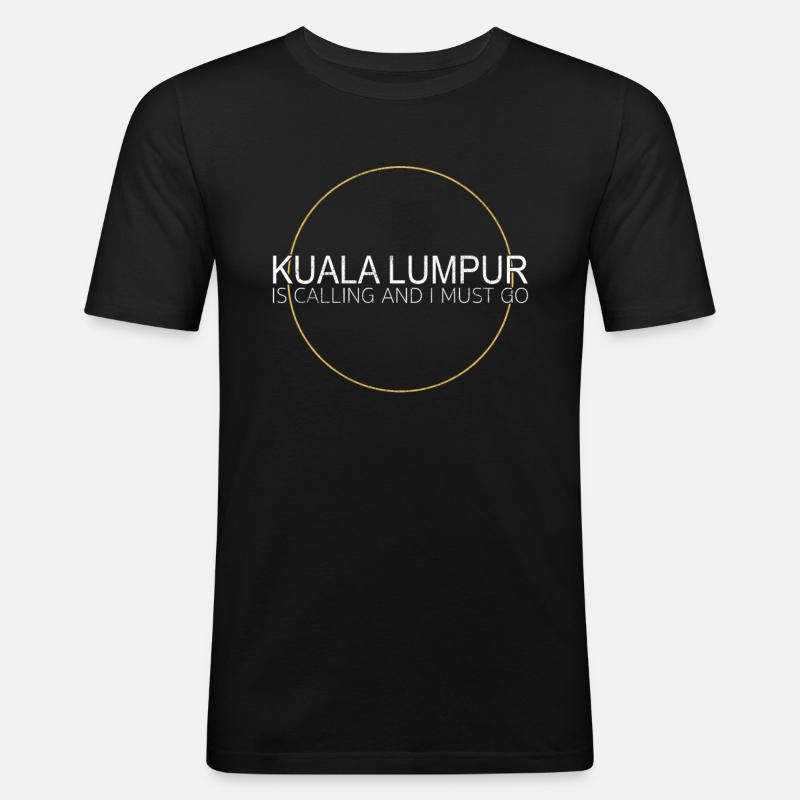 Dicton de Kuala Lumpur - T-shirt près du corps Homme - noir