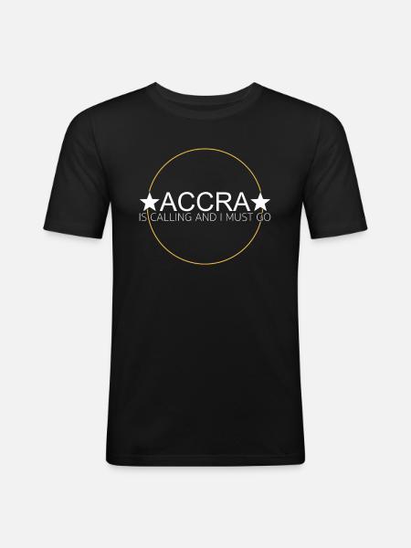 Accra Quote - Men's Slim Fit T-Shirt - black