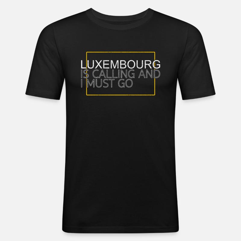 Décision luxembourgeoise - T-shirt près du corps Homme - noir
