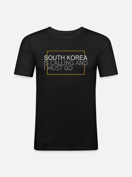 South Korea - Men's Slim Fit T-Shirt - black