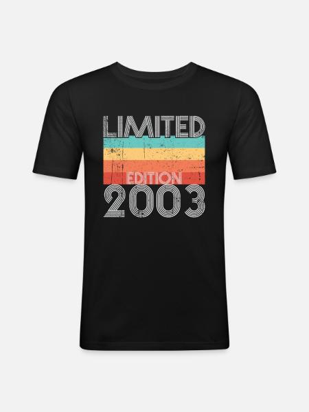 Edition Limitée Rétro 2003 - T-shirt près du corps Homme - noir