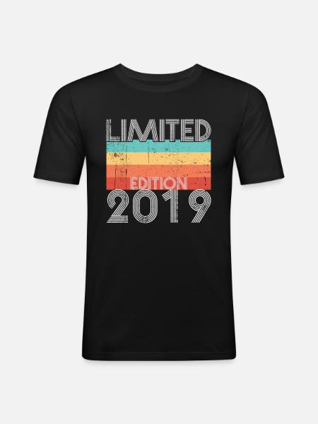 Limited Edition Retro 2019 - Men's Slim Fit T-Shirt - black