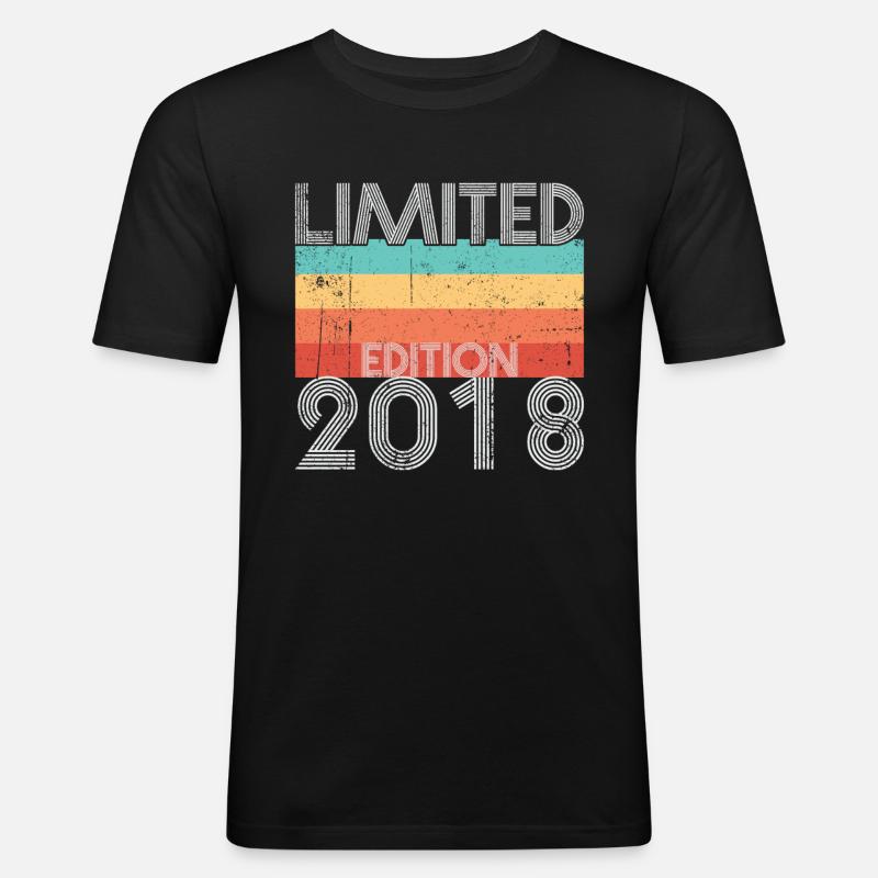 Édition Limitée Rétro 2018 - T-shirt près du corps Homme - noir
