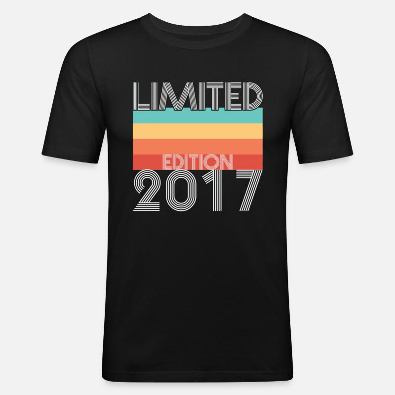Edition Limitée Rétro 2017 - T-shirt près du corps Homme - noir
