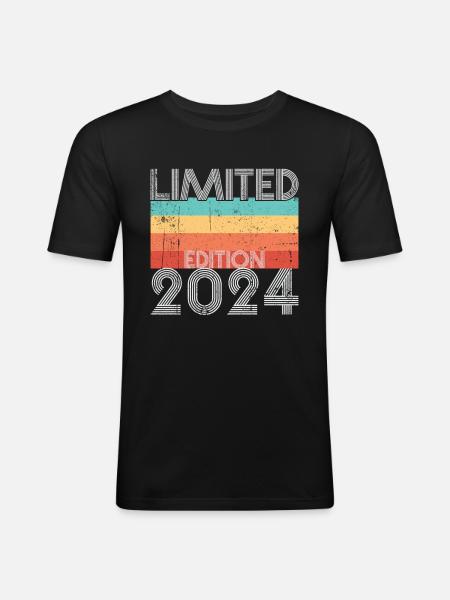 Limited Edition Retro 2024 - Men's Slim Fit T-Shirt - black