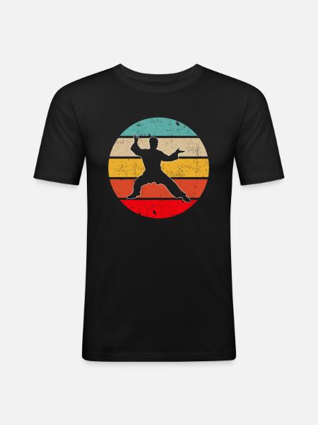 Martial Arts Retro - Men's Slim Fit T-Shirt - black